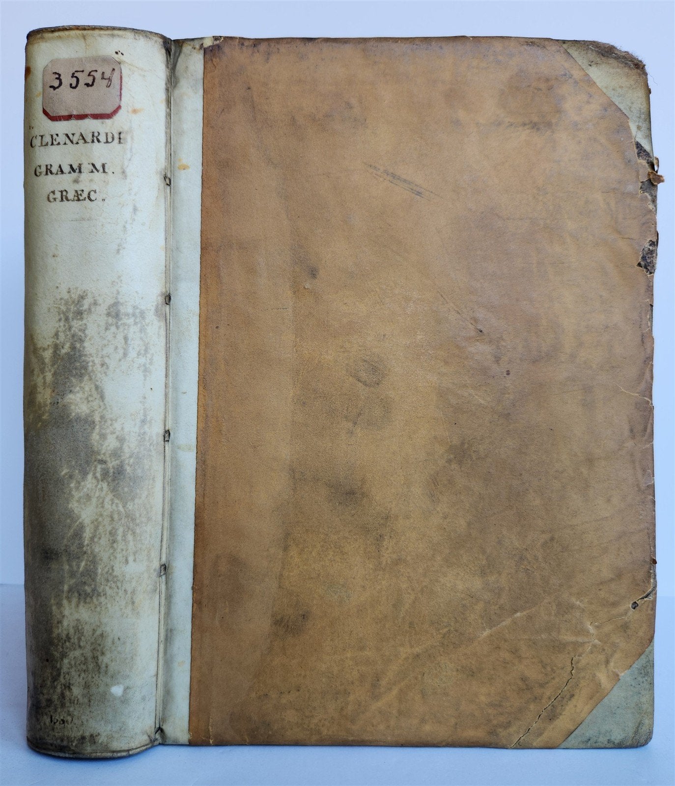 1580 GREEK LANGUAGE TREATISE VELLUM BINDING antique 16th CENTURY