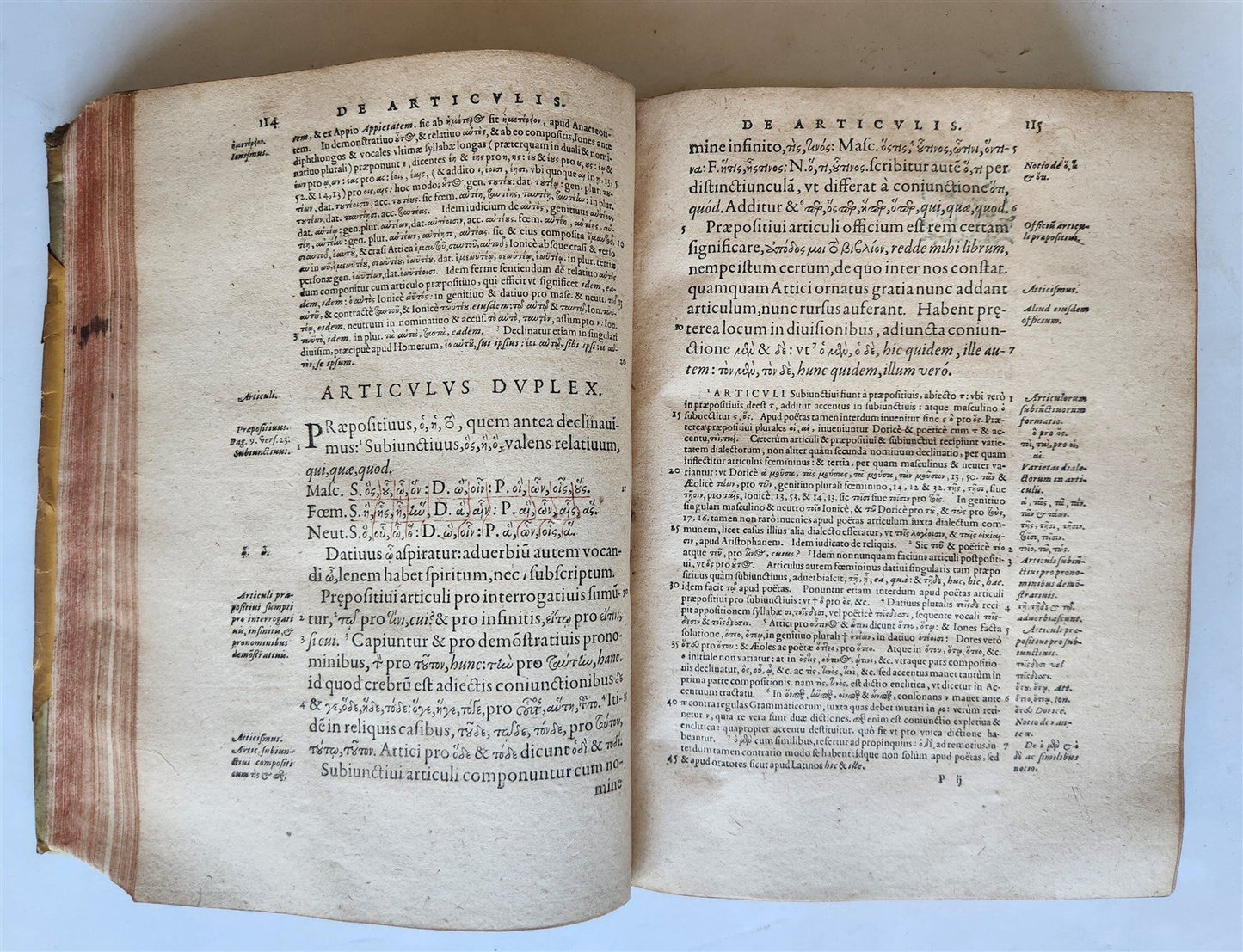 1580 GREEK LANGUAGE TREATISE VELLUM BINDING antique 16th CENTURY