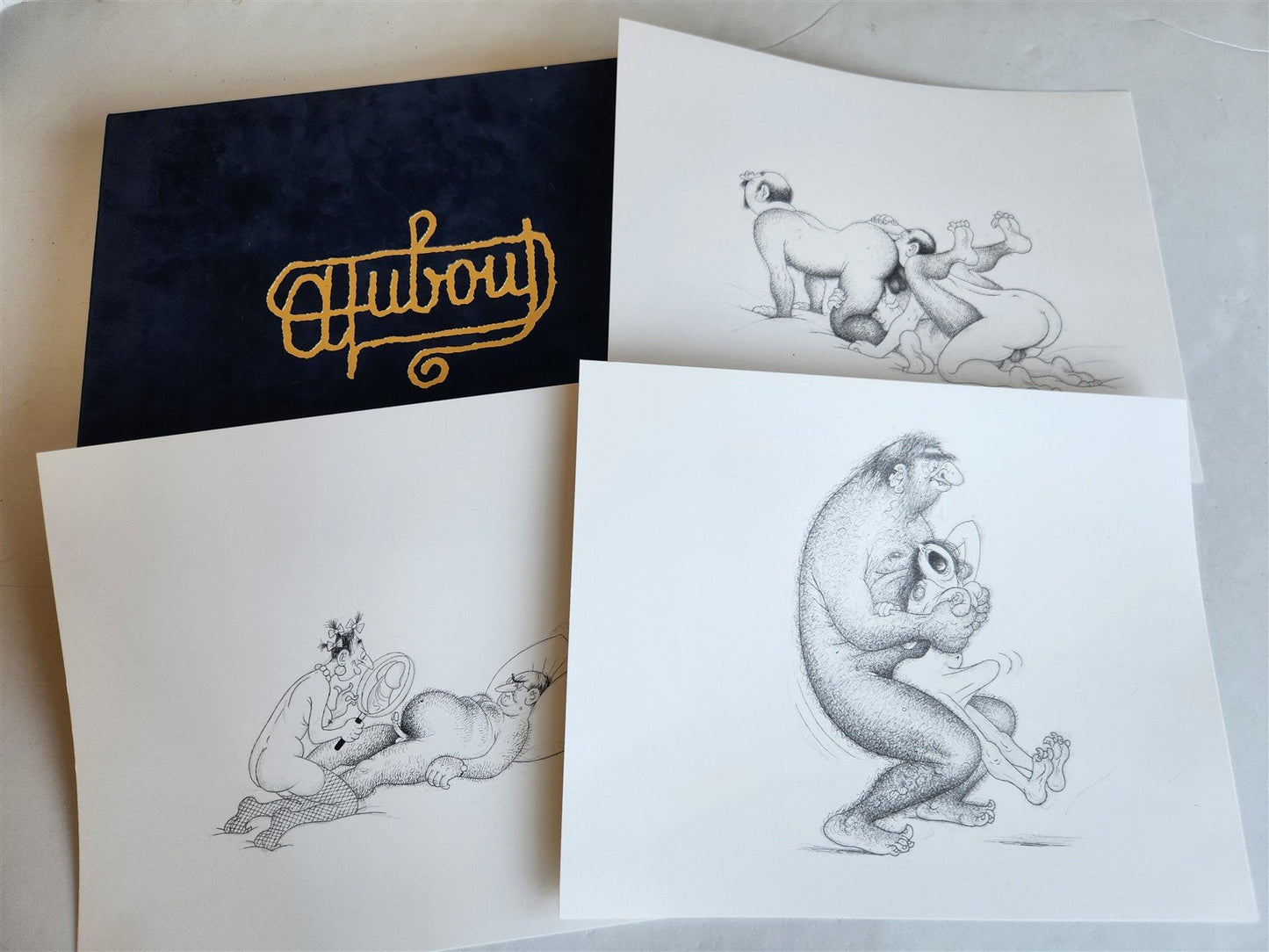 1982 L'Oeuvre Secrète EROTIC DRAWINGS by Albert Dubout