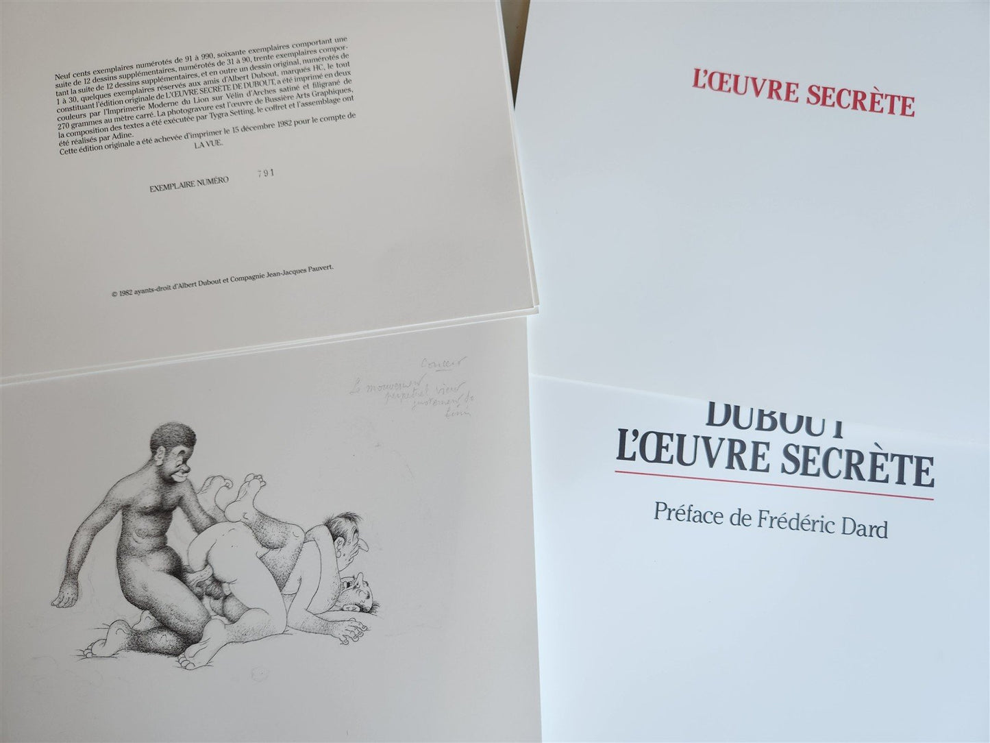 1982 L'Oeuvre Secrète EROTIC DRAWINGS by Albert Dubout