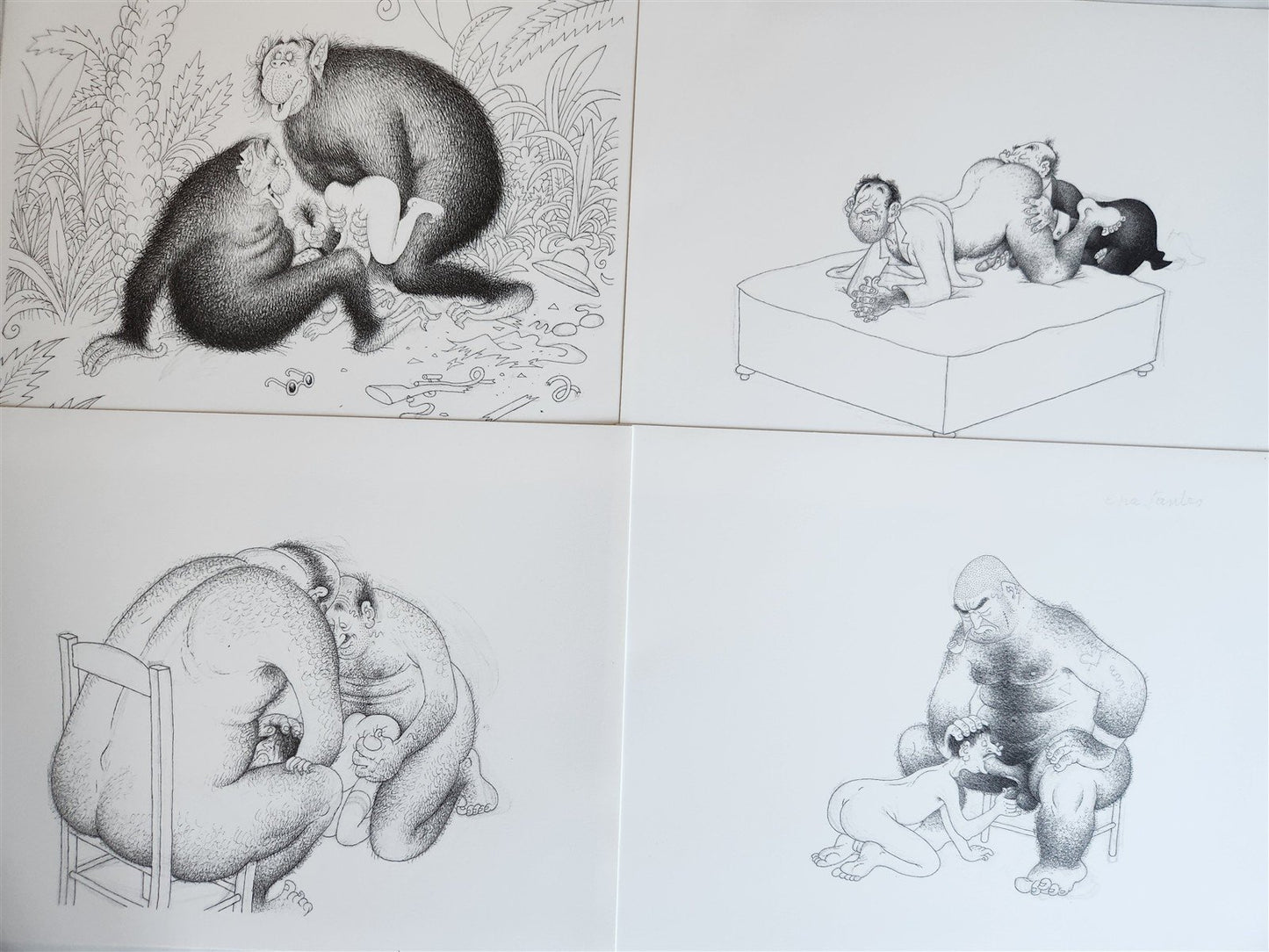 1982 L'Oeuvre Secrète EROTIC DRAWINGS by Albert Dubout