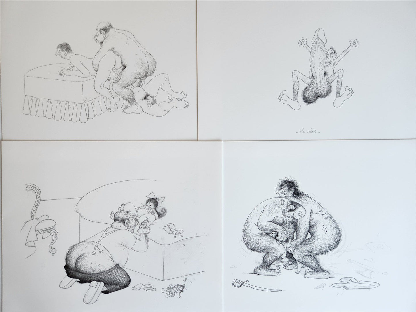 1982 L'Oeuvre Secrète EROTIC DRAWINGS by Albert Dubout