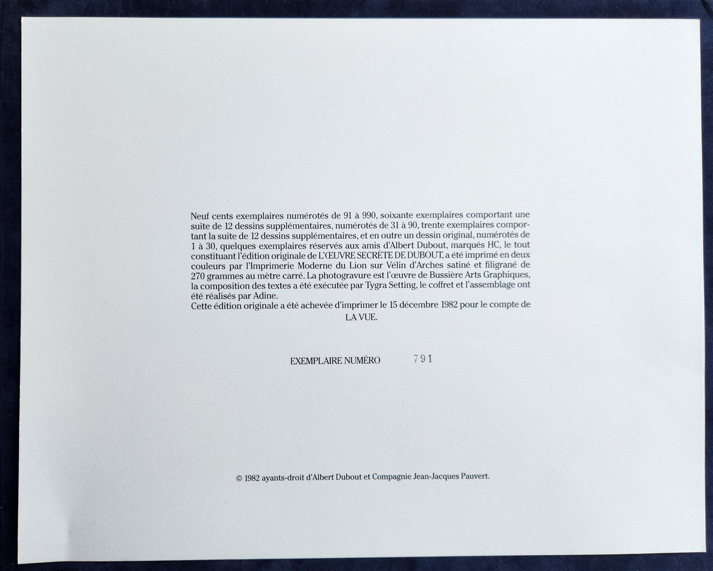1982 L'Oeuvre Secrète EROTIC DRAWINGS by Albert Dubout