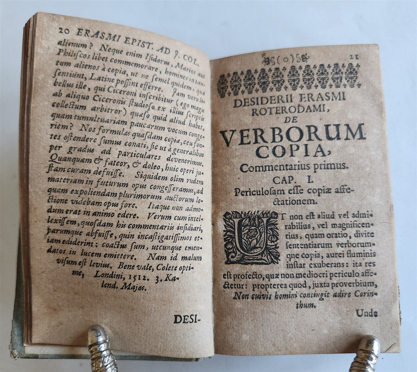 1715 ERASMUS Verborum ac rerum copia libri II antique