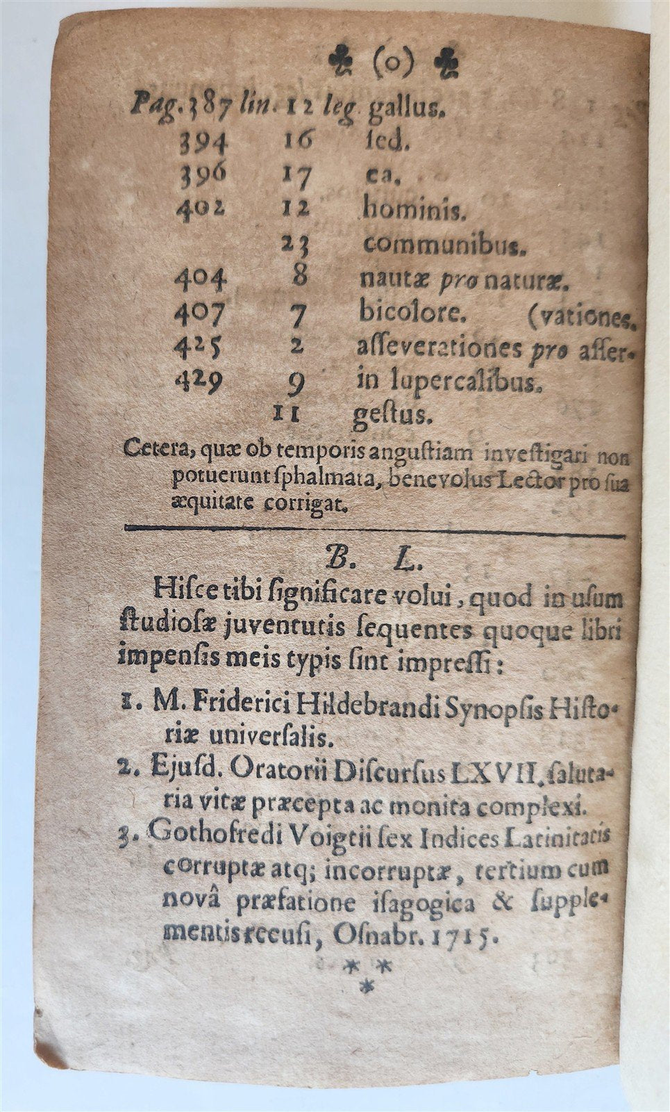 1715 ERASMUS Verborum ac rerum copia libri II antique