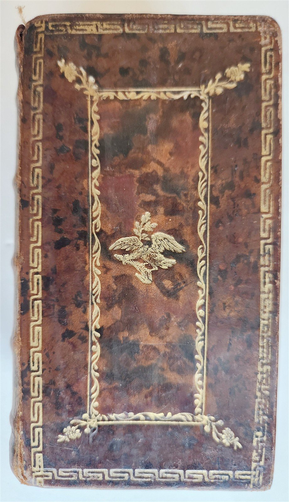 1733 BIBLE in FRENCH Old and New Testament DECORATIVE BINDING antique