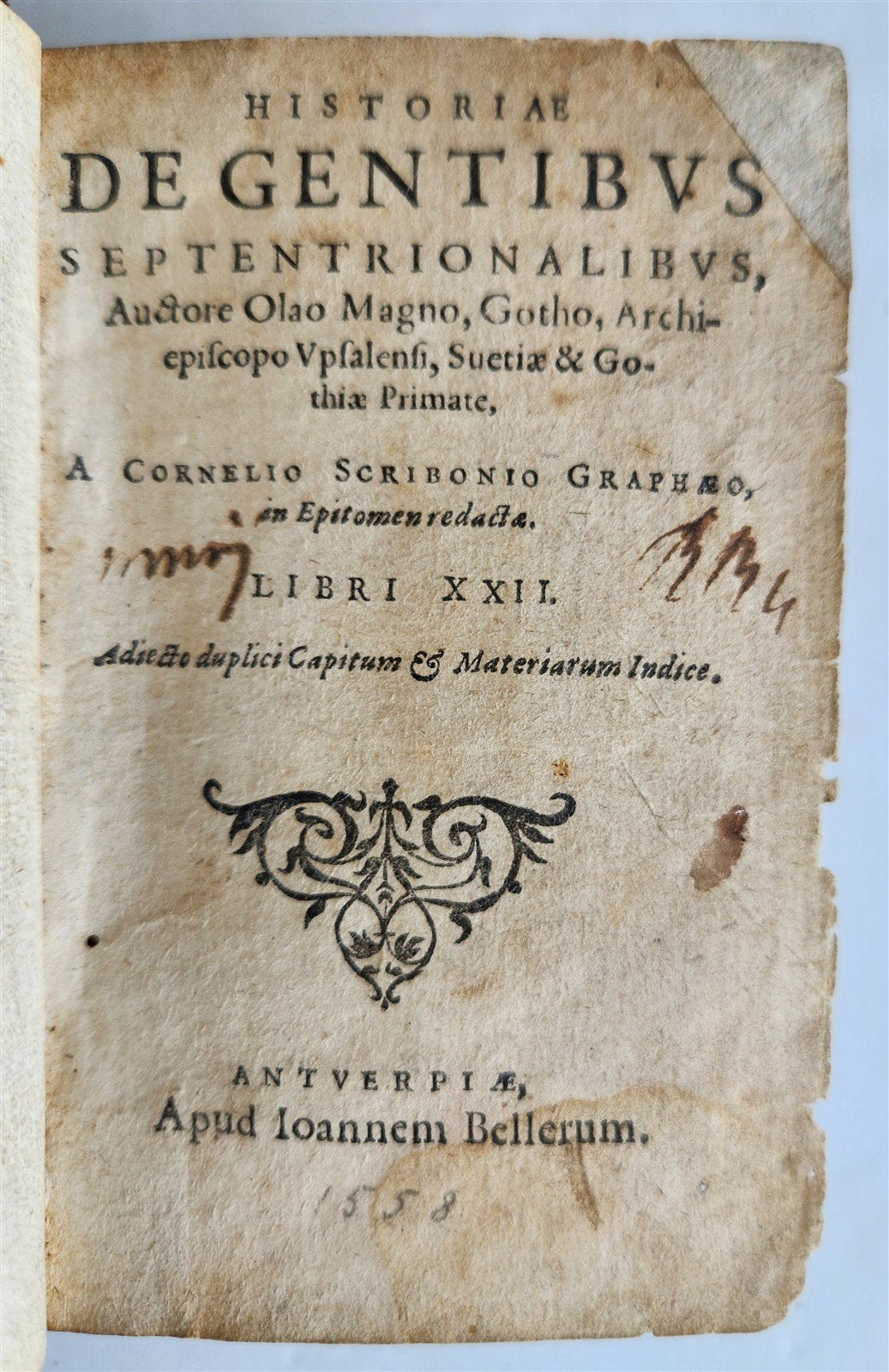 1557 DESCRIPTION of NORTHERN PEOPLE by O. MAGNUS antique ILLUSTRATED SCANDINAVIA