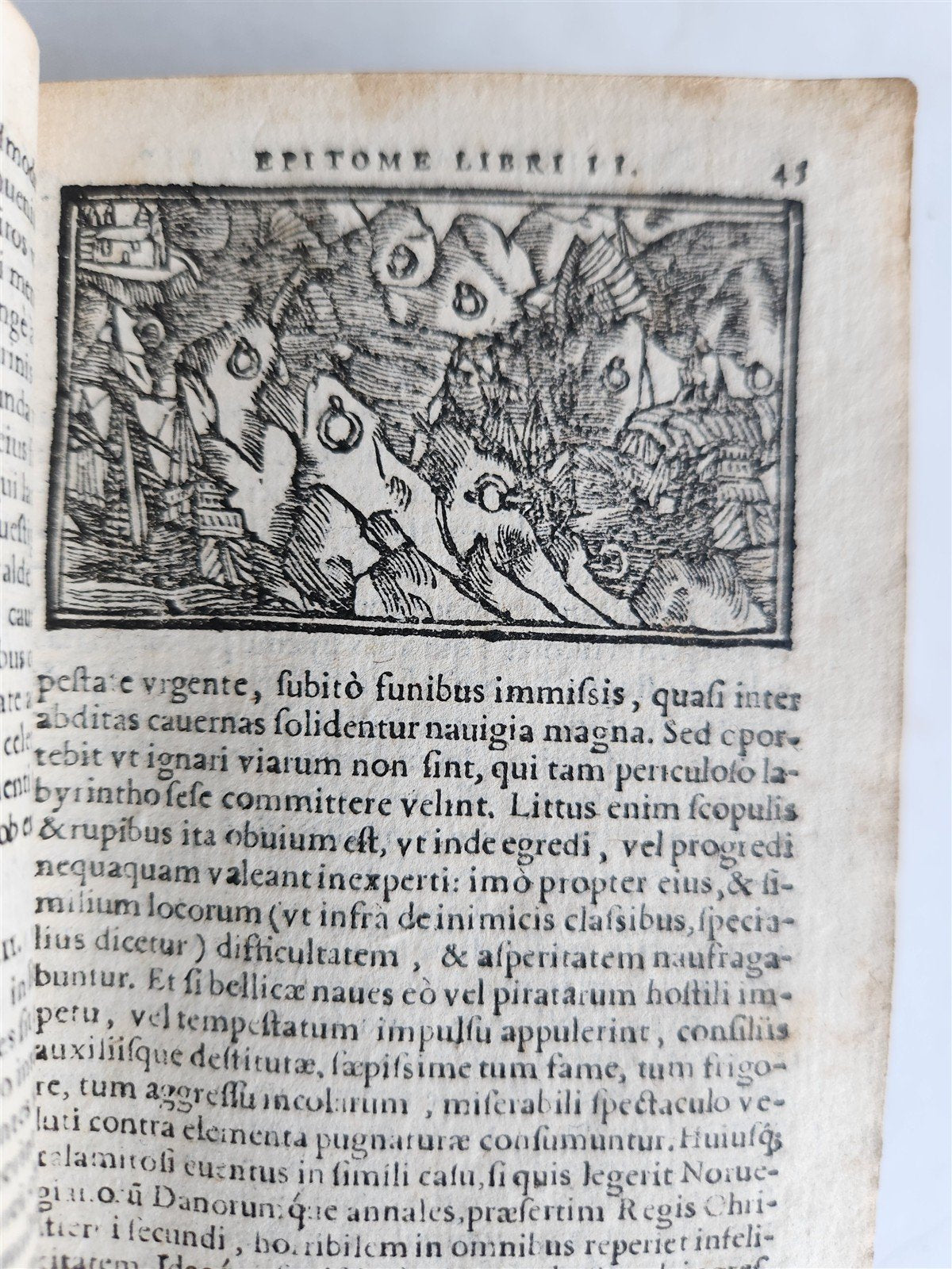 1557 DESCRIPTION of NORTHERN PEOPLE by O. MAGNUS antique ILLUSTRATED SCANDINAVIA