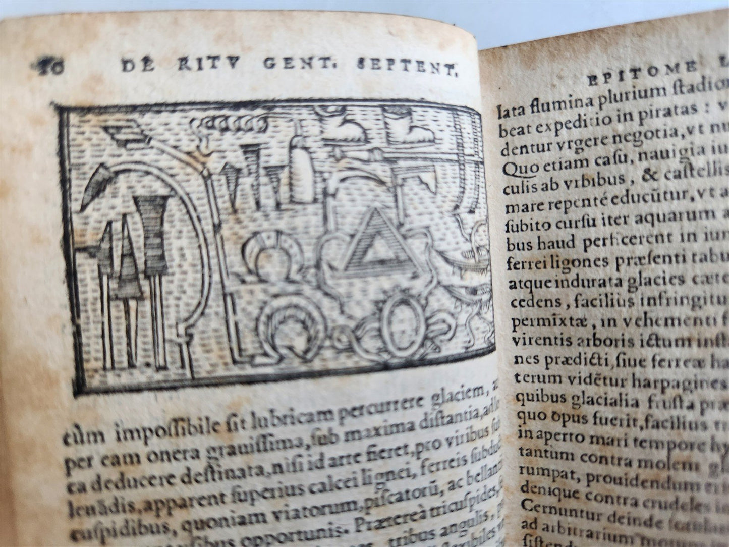 1557 DESCRIPTION of NORTHERN PEOPLE by O. MAGNUS antique ILLUSTRATED SCANDINAVIA