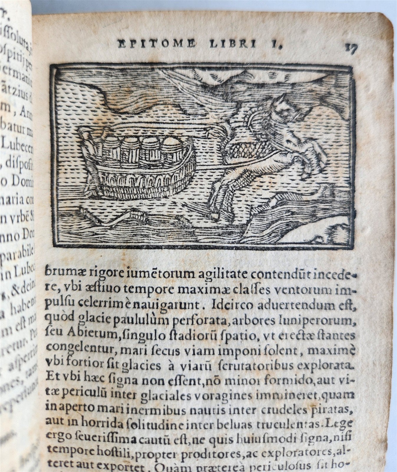 1557 DESCRIPTION of NORTHERN PEOPLE by O. MAGNUS antique ILLUSTRATED SCANDINAVIA