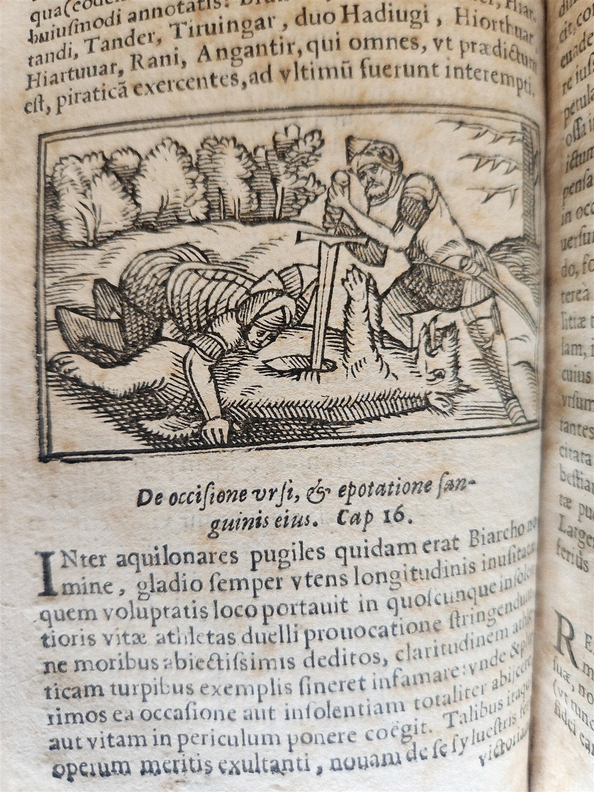 1557 DESCRIPTION of NORTHERN PEOPLE by O. MAGNUS antique ILLUSTRATED SCANDINAVIA