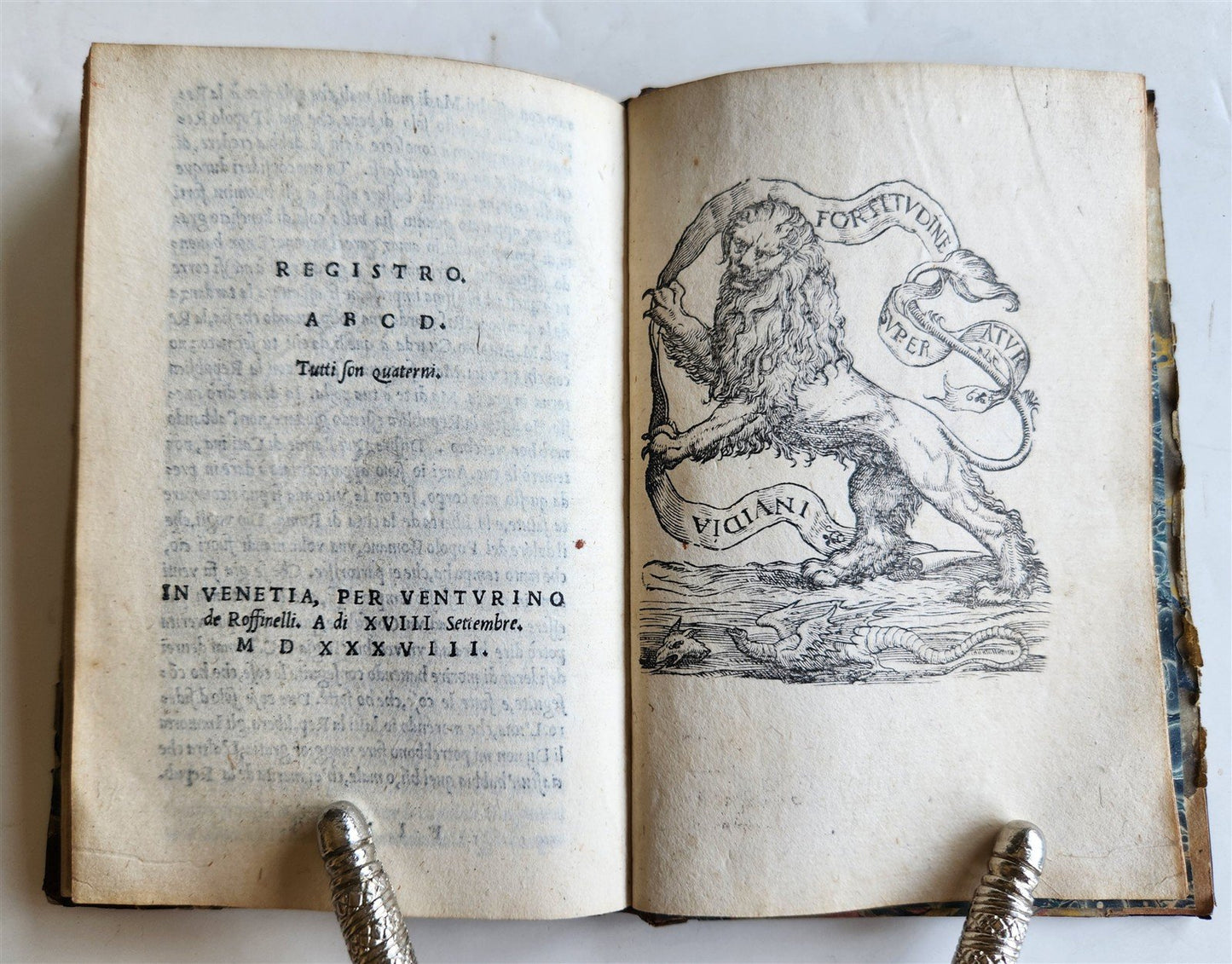 1538 CICERO Philippica seconda di MTC Tradotta in volgare antique in ITALIAN