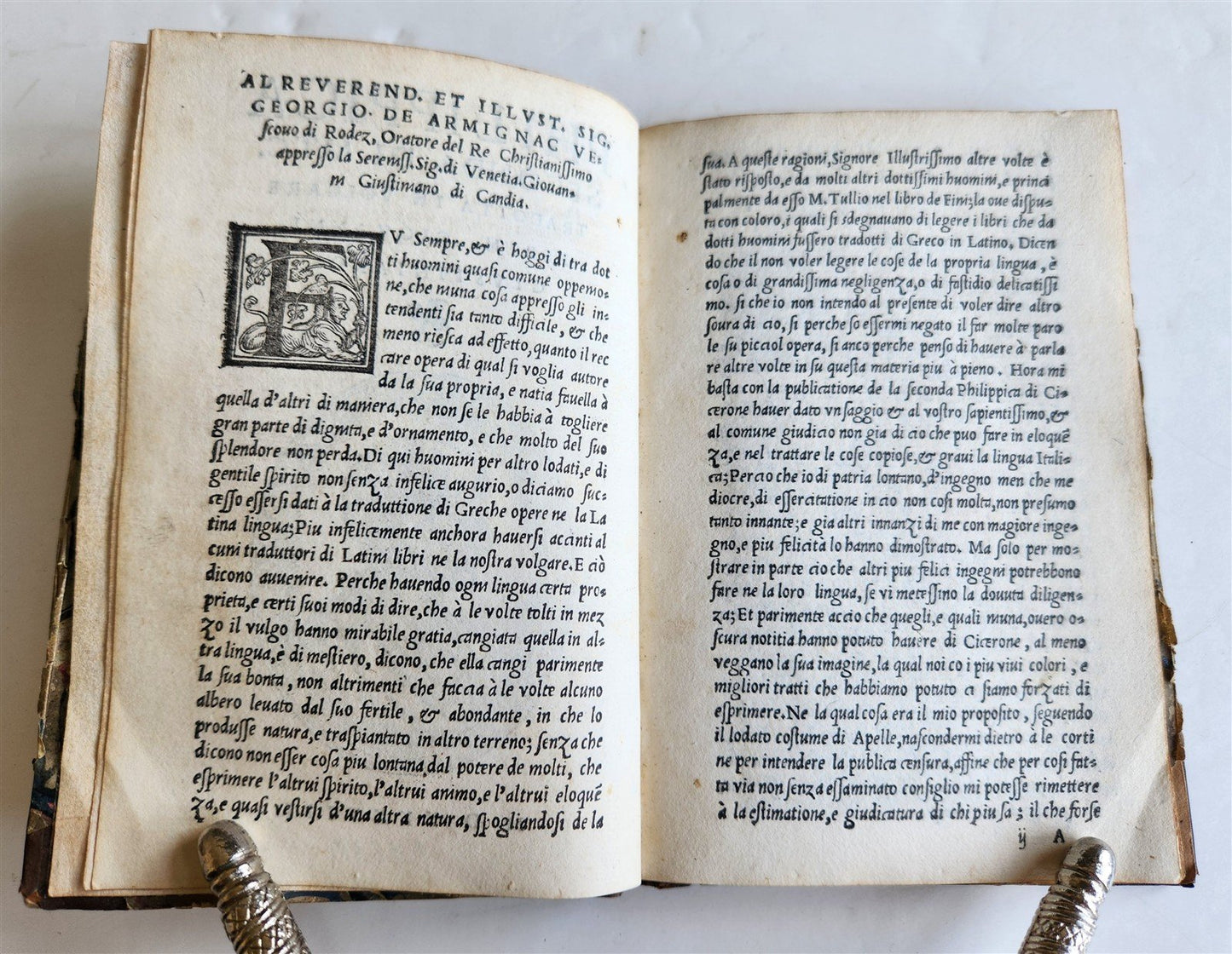1538 CICERO Philippica seconda di MTC Tradotta in volgare antique in ITALIAN
