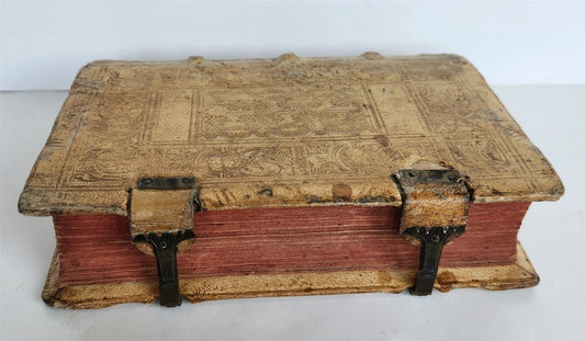 1587 CANON LAW in LATIN by Urban von Trenbach antique PIGSKIN BINDING