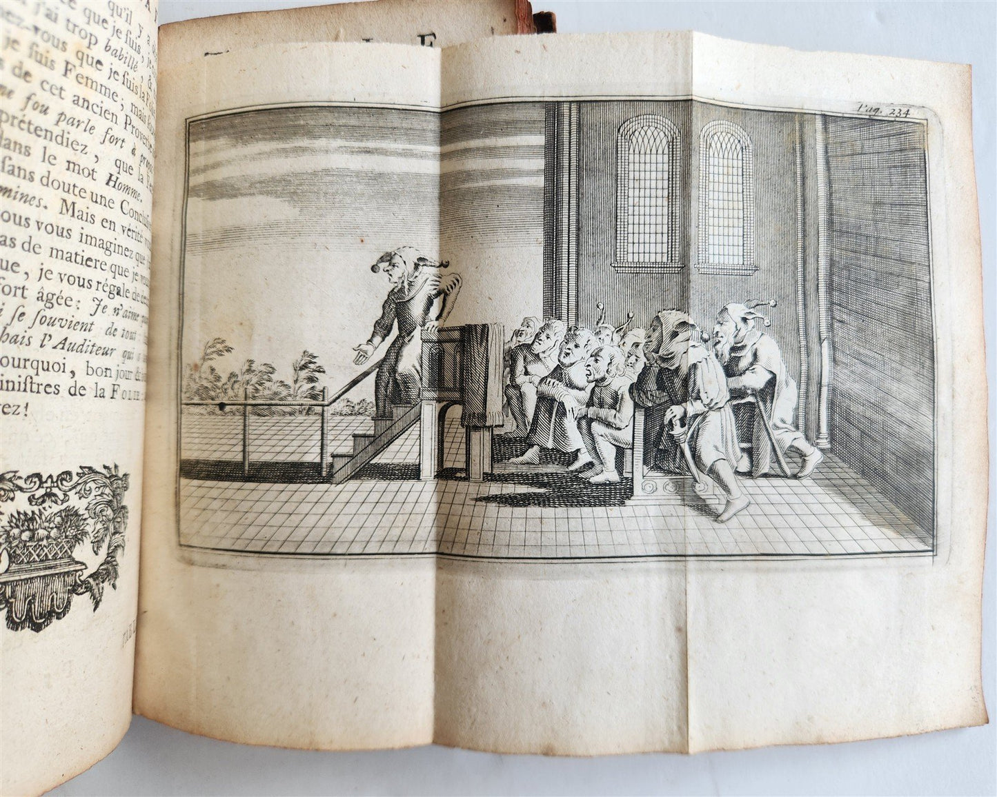 1731 ILLUSTRATED IN PRAISE of FOLLY by Erasmus of Rotterdam antique