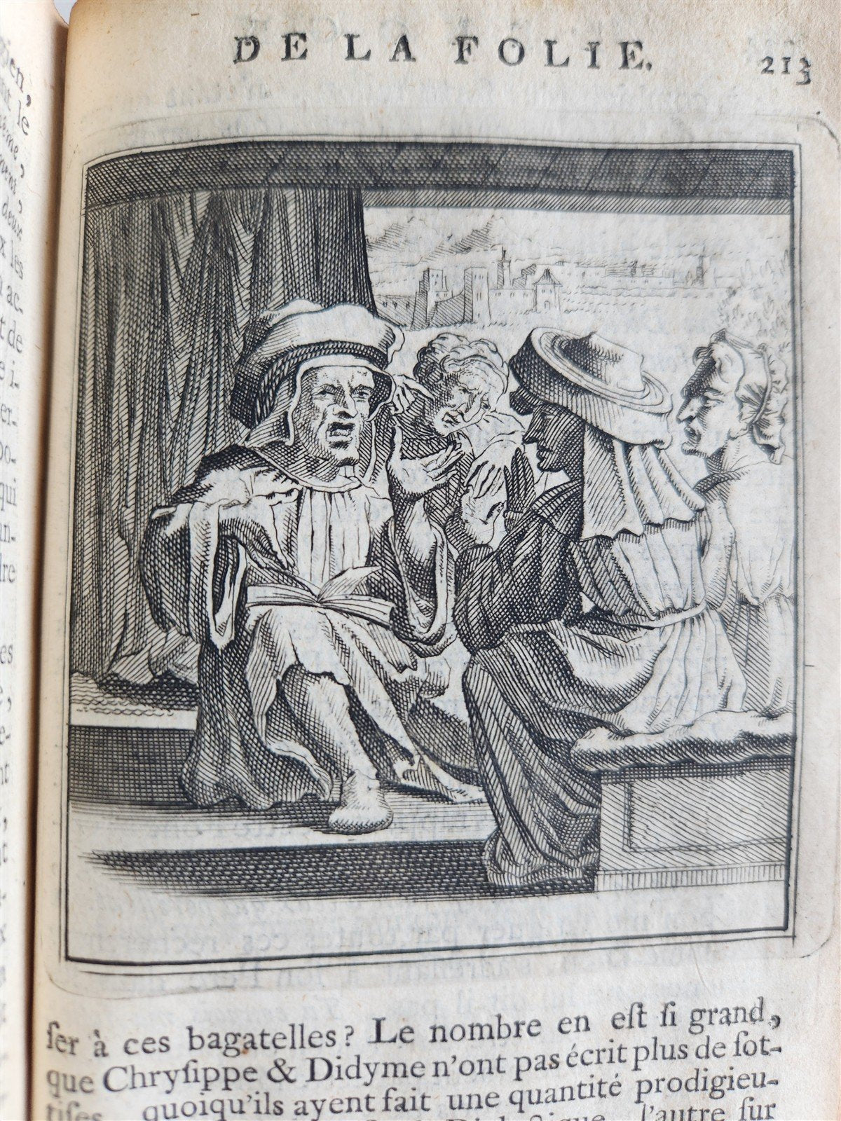 1731 ILLUSTRATED IN PRAISE of FOLLY by Erasmus of Rotterdam antique
