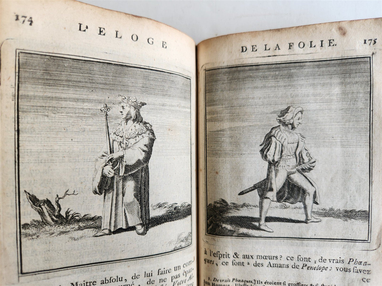 1731 ILLUSTRATED IN PRAISE of FOLLY by Erasmus of Rotterdam antique