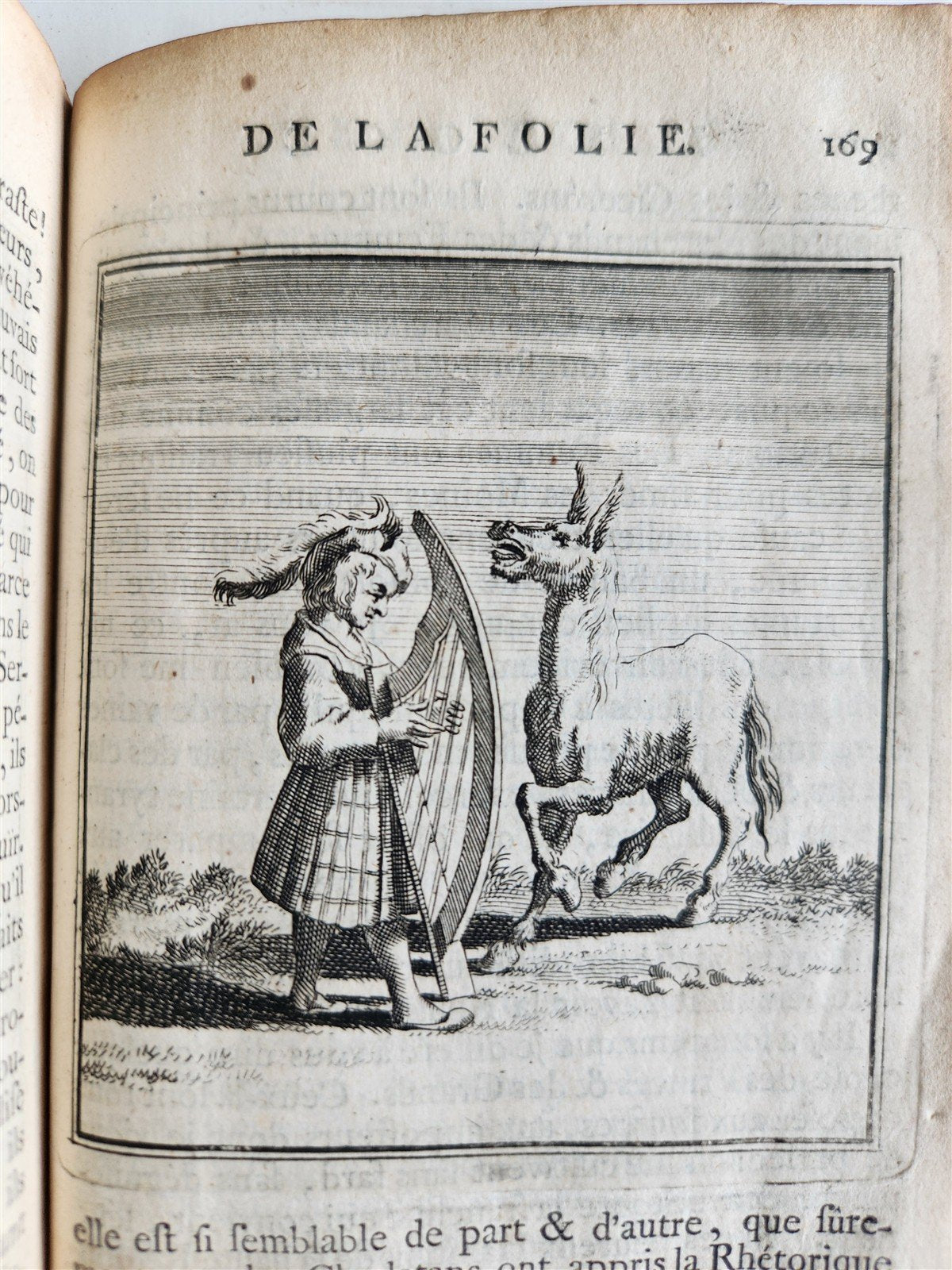 1731 ILLUSTRATED IN PRAISE of FOLLY by Erasmus of Rotterdam antique