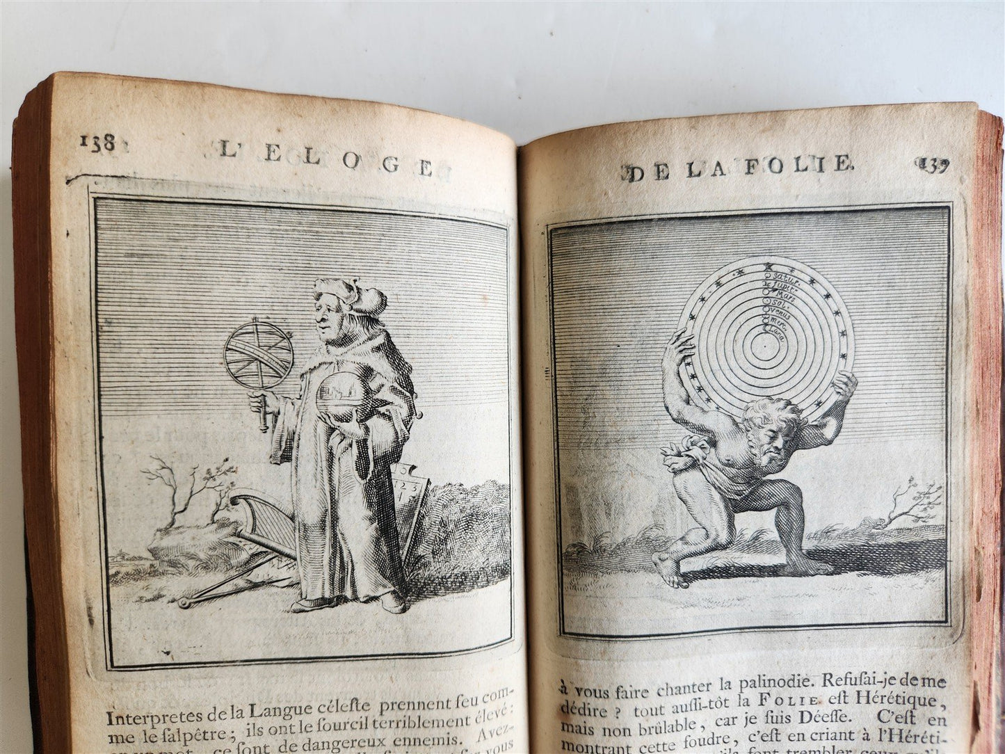 1731 ILLUSTRATED IN PRAISE of FOLLY by Erasmus of Rotterdam antique