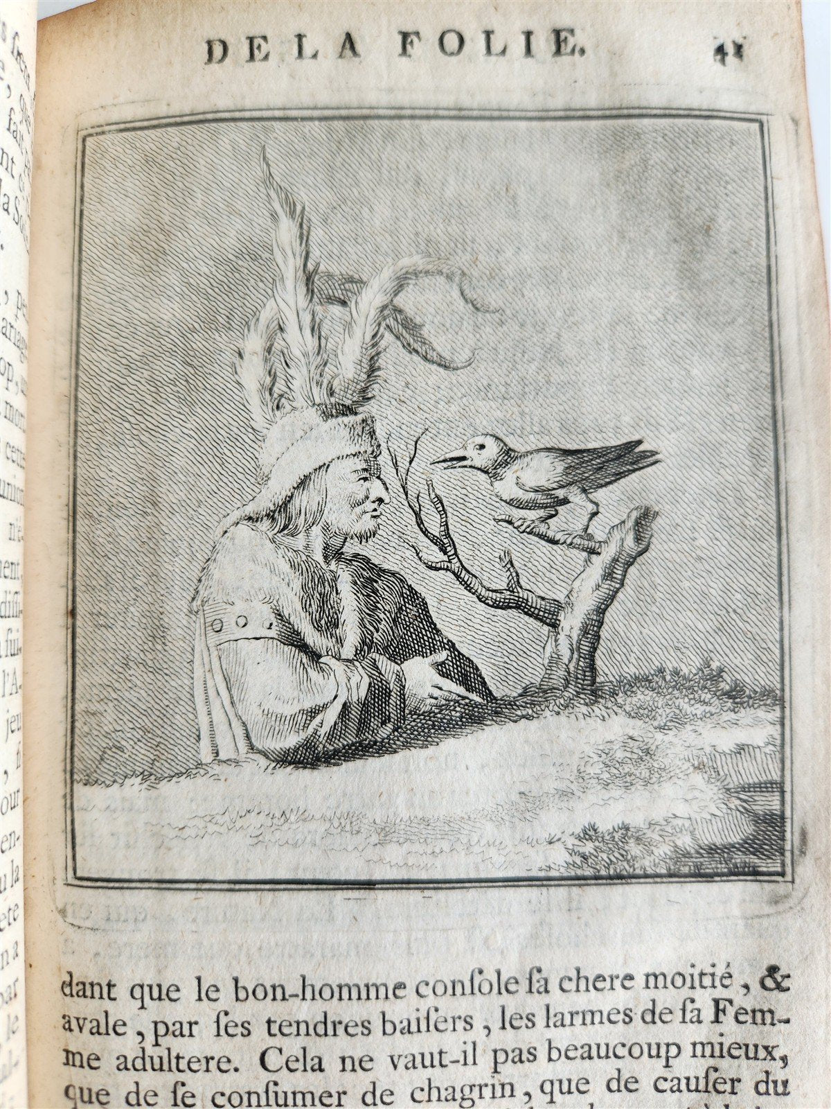 1731 ILLUSTRATED IN PRAISE of FOLLY by Erasmus of Rotterdam antique