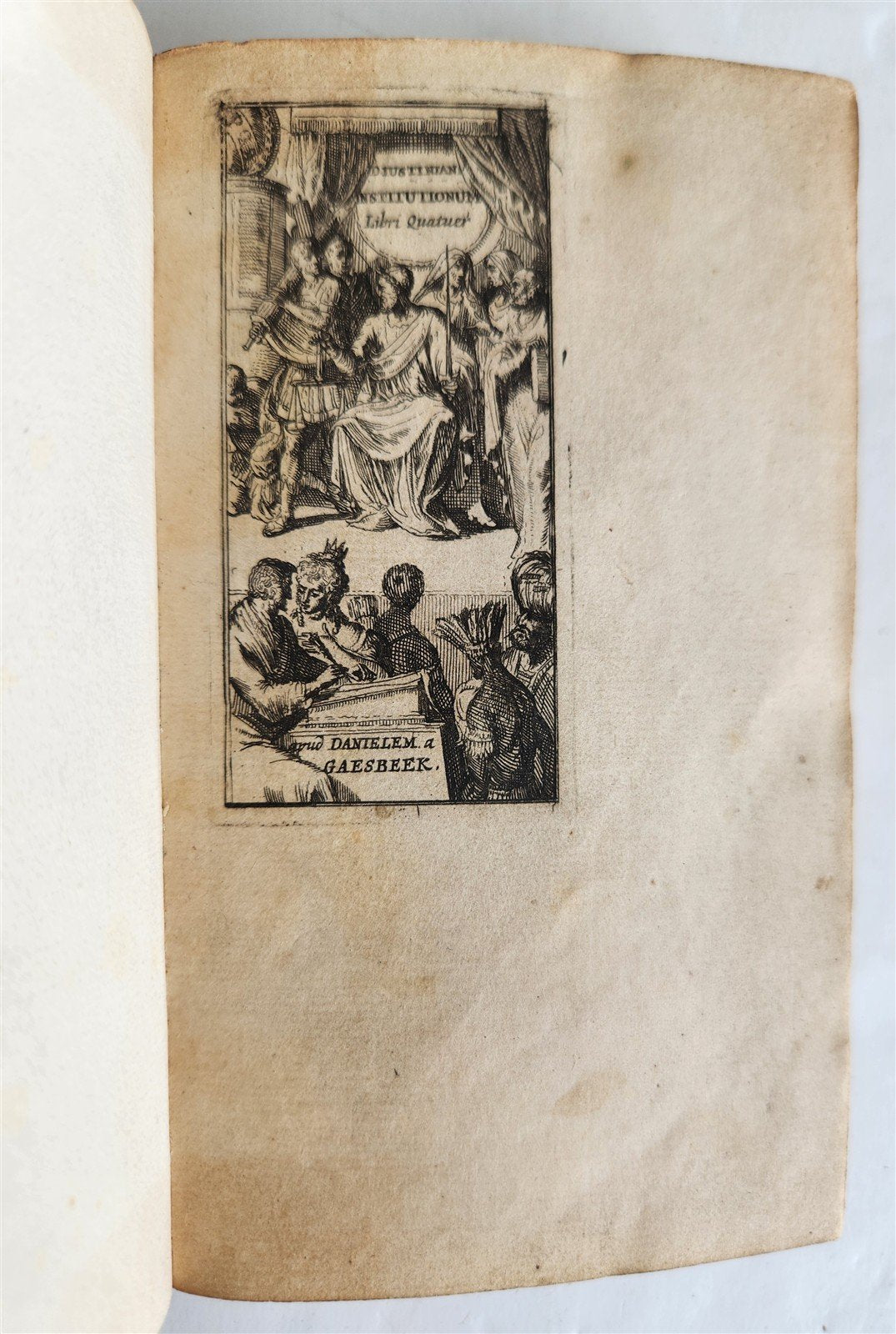 1678 JUSTINIAN LAW BOOK Sacratissimi principis, institutionum antique