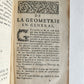 1716 GEOMETRY by LE CLERC antique ILLUSTRATED w/ 45 ENGRAVINGS
