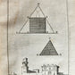 1716 GEOMETRY by LE CLERC antique ILLUSTRATED w/ 45 ENGRAVINGS