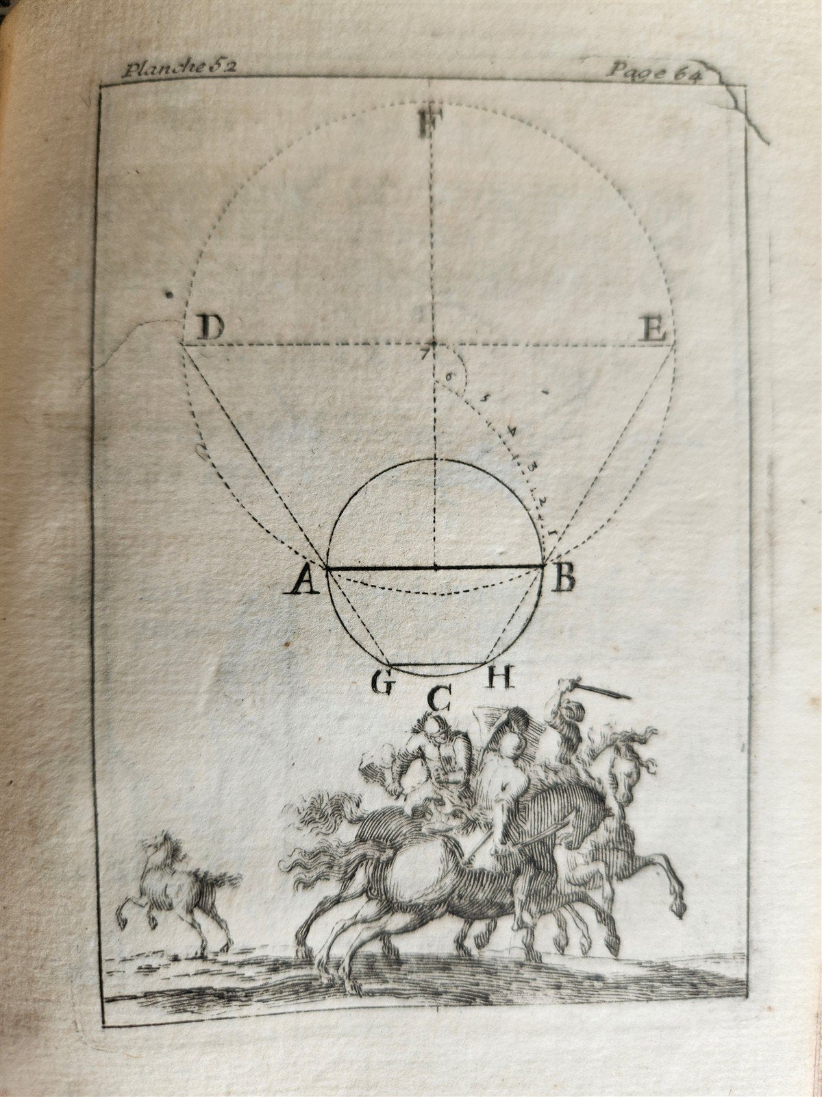 1716 GEOMETRY by LE CLERC antique ILLUSTRATED w/ 45 ENGRAVINGS