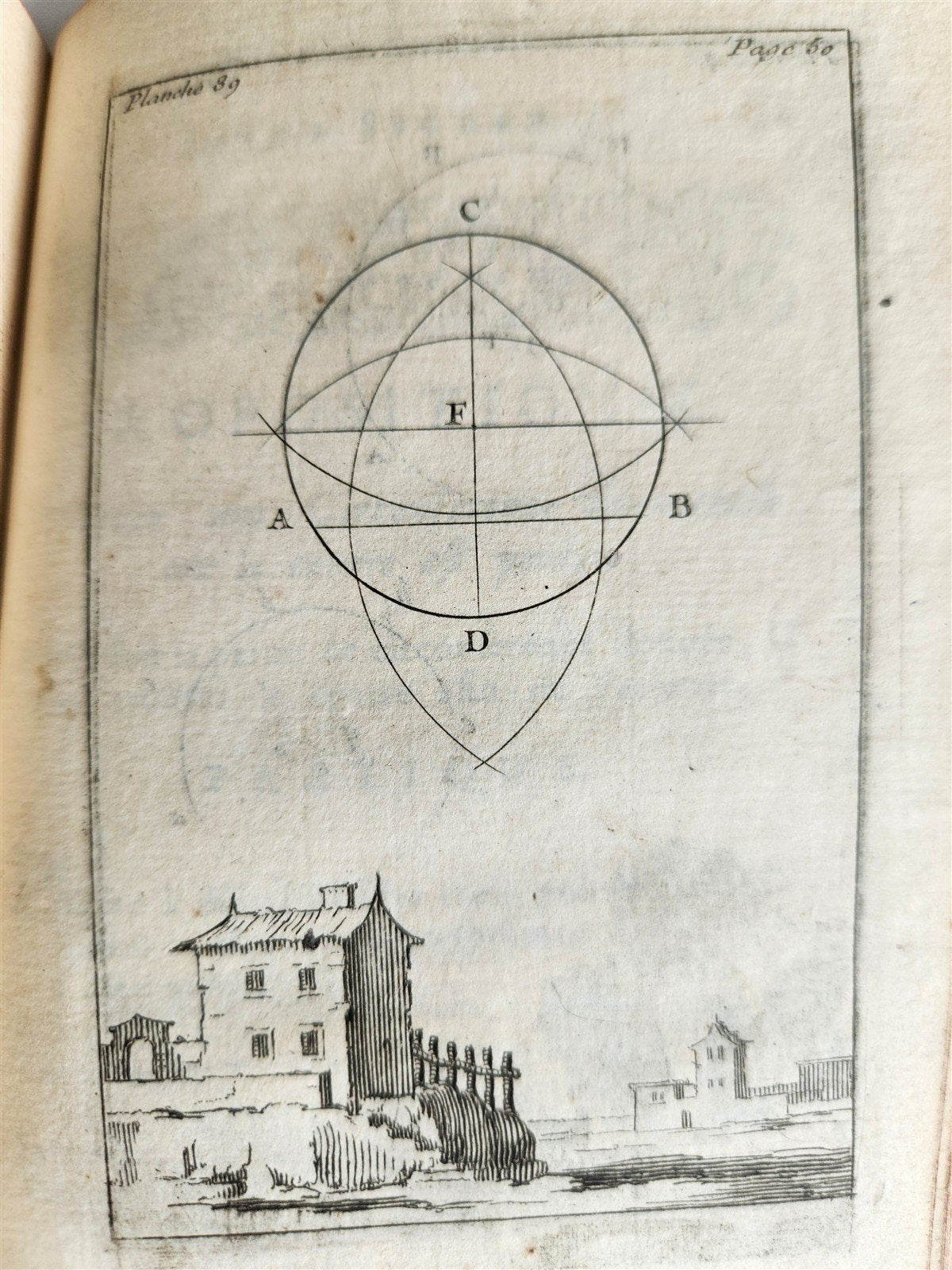1716 GEOMETRY by LE CLERC antique ILLUSTRATED w/ 45 ENGRAVINGS