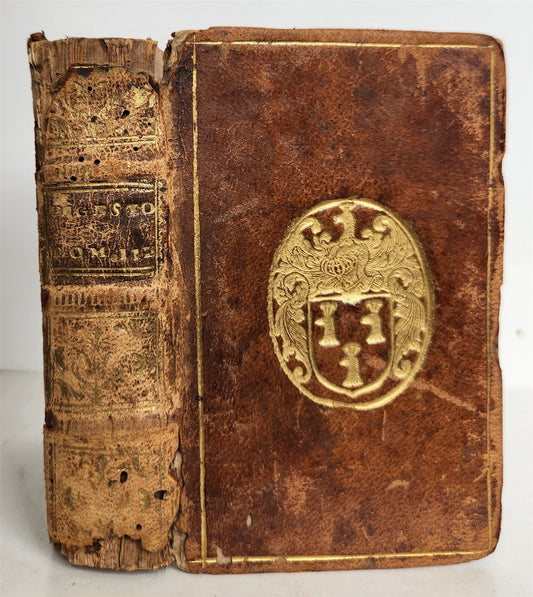 1581 LAW BOOK DIGESTORUM Corpus iuris civilis antique HERALDIC BINDING
