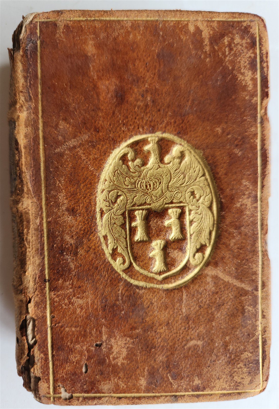 1581 LAW BOOK DIGESTORUM Corpus iuris civilis antique HERALDIC BINDING