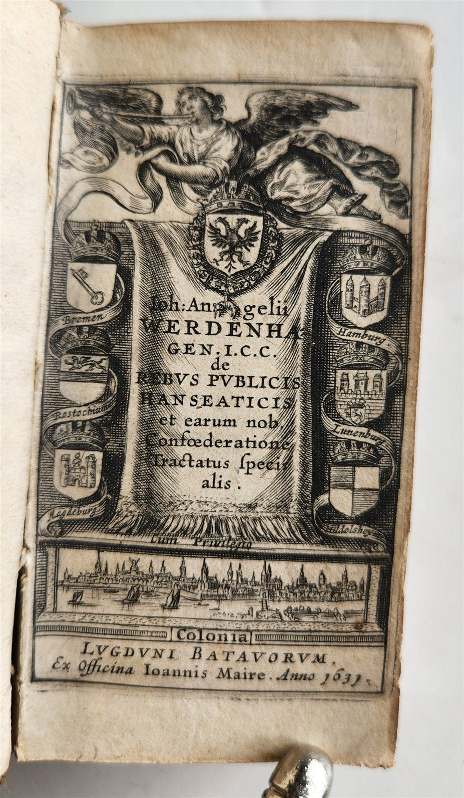 1631 GERMAN HISTORY antique STUNNING VELLUM BINDING Hanseatic cities Cologne