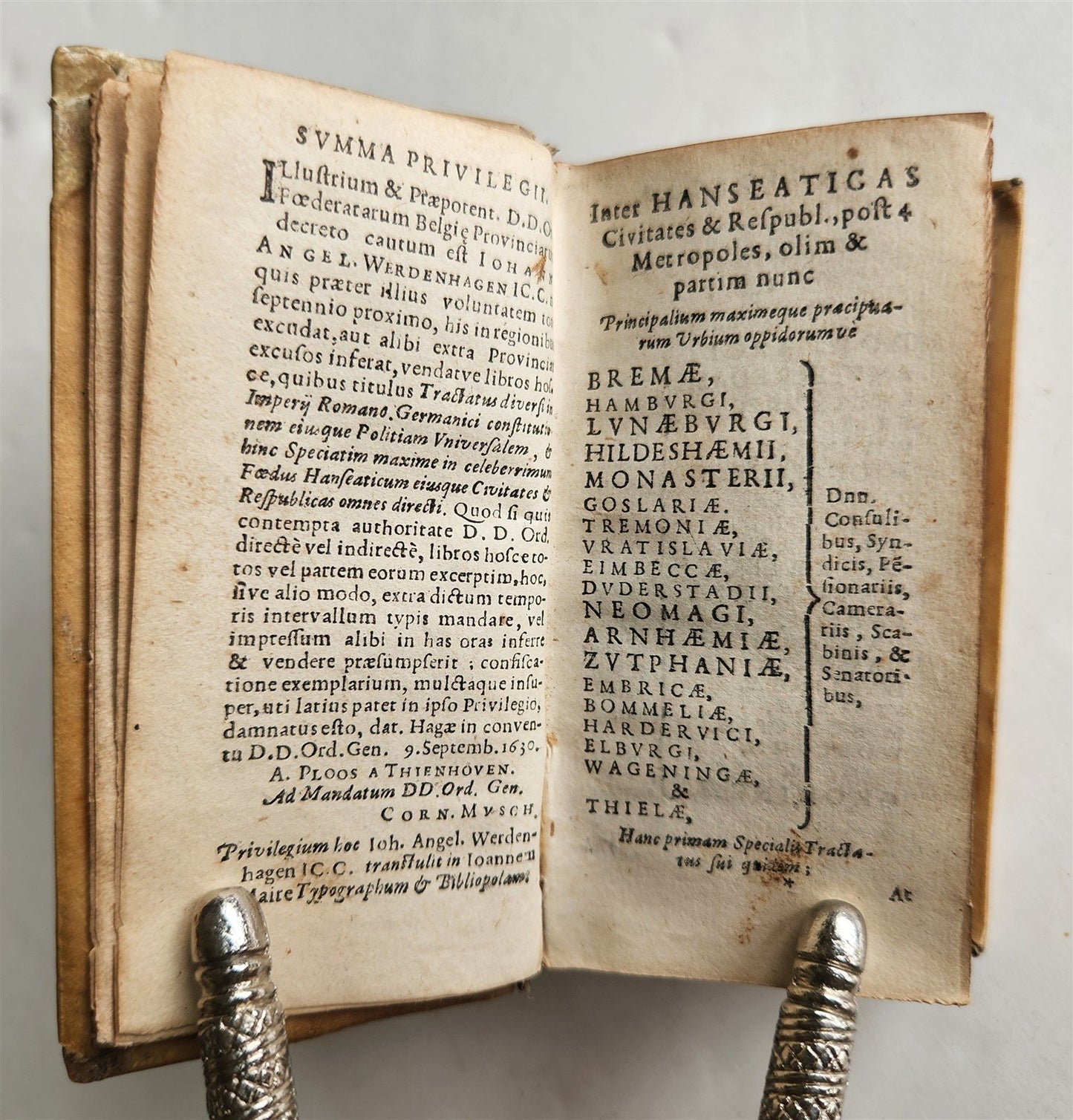 1631 GERMAN HISTORY antique STUNNING VELLUM BINDING Hanseatic cities Cologne