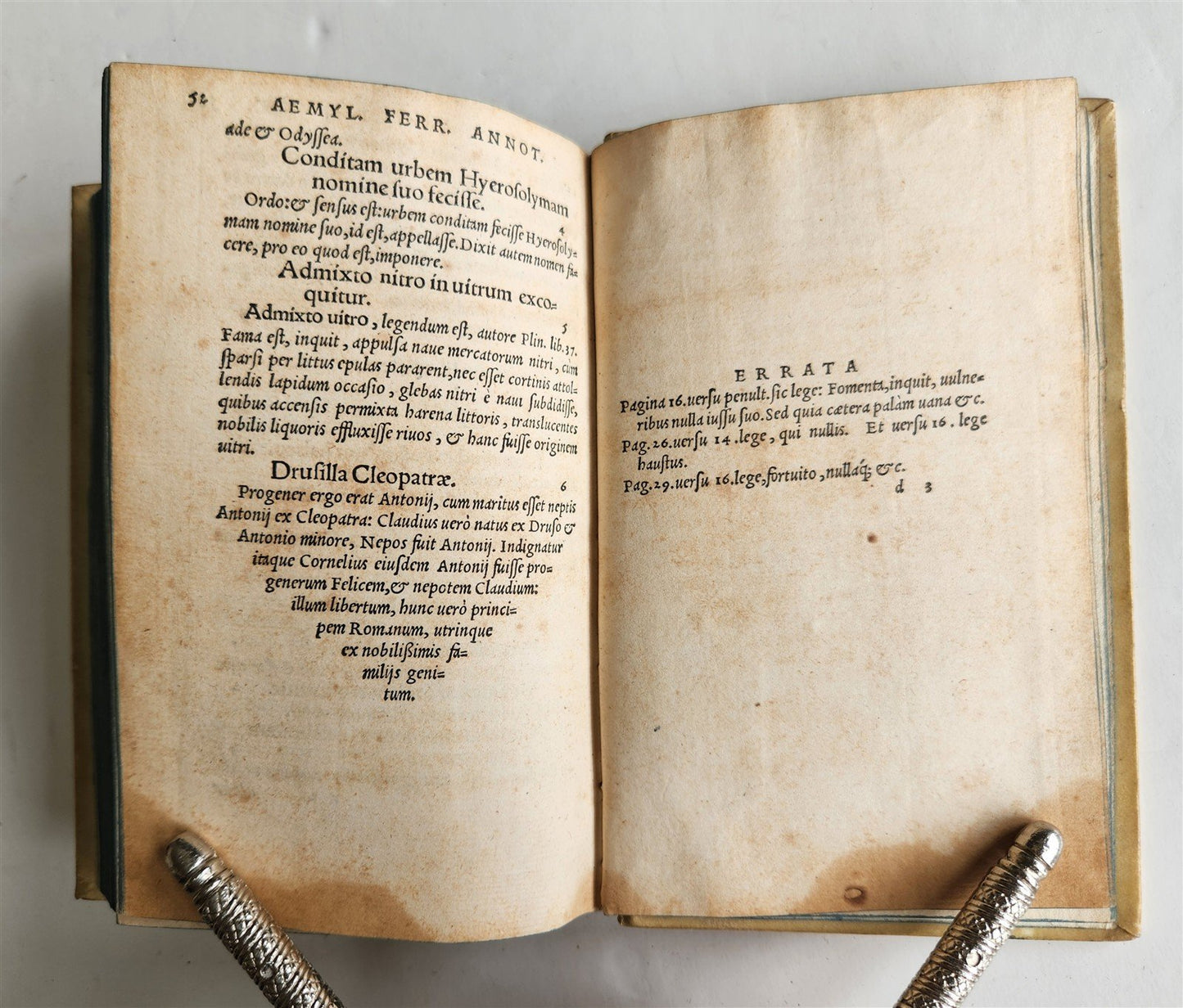 1542 CORNELIUS TACITUS ANNOTATIONS antique VELLUM BINDING 16th CENTURY Gryphius