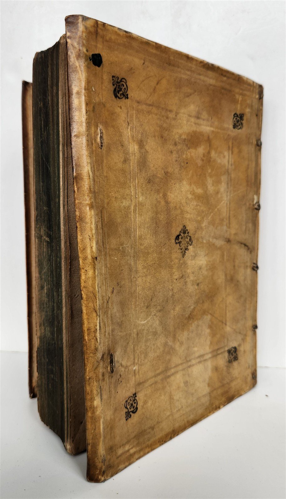 1603 ECCLESIASTICAL HISTORY by LUCAS OSIANDER antique DATED VELLUM BINDING