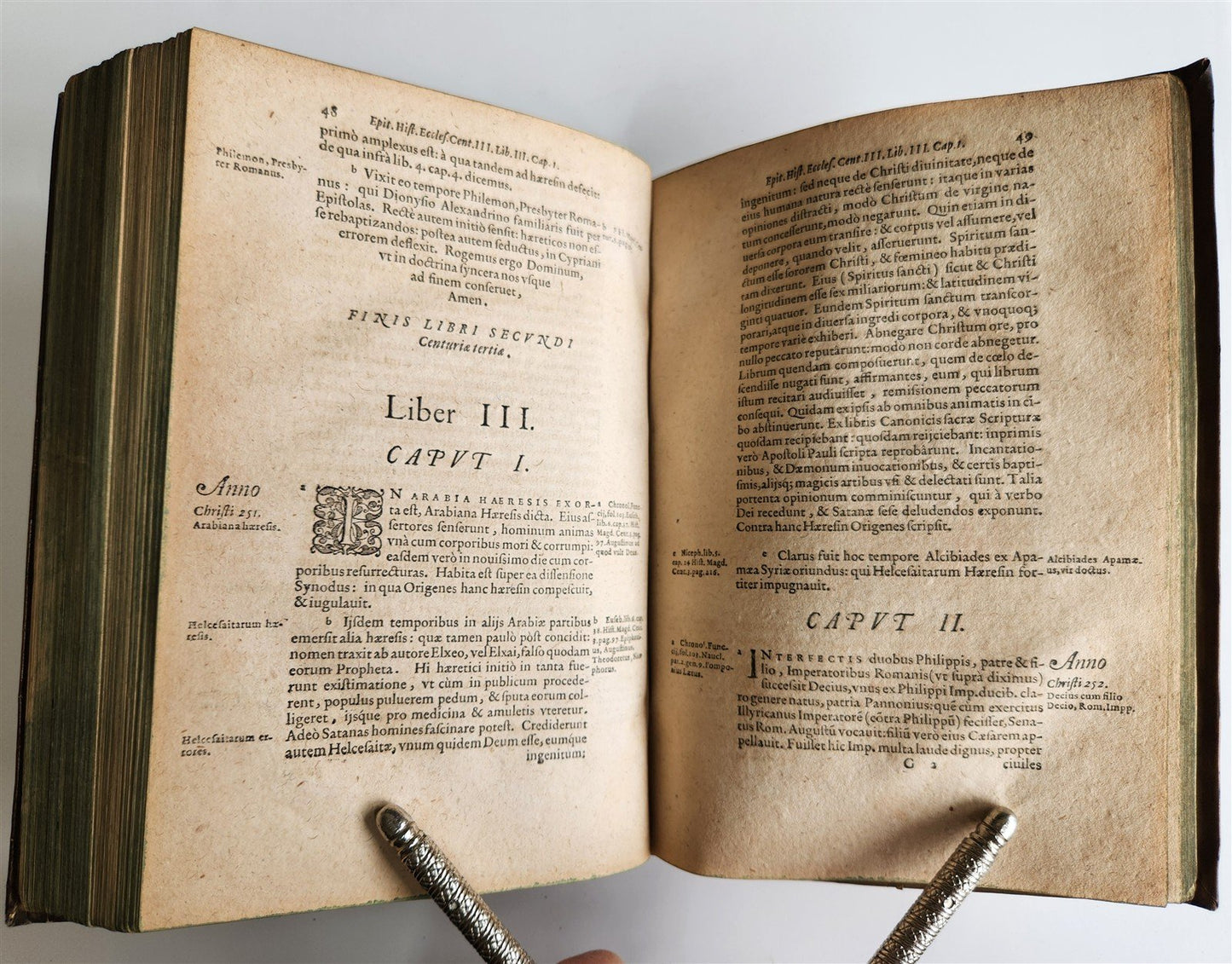 1603 ECCLESIASTICAL HISTORY by LUCAS OSIANDER antique DATED VELLUM BINDING