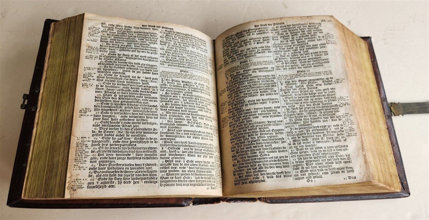 1786 BIBLE in DUTCH antique OLD & NEW TESTAMENT