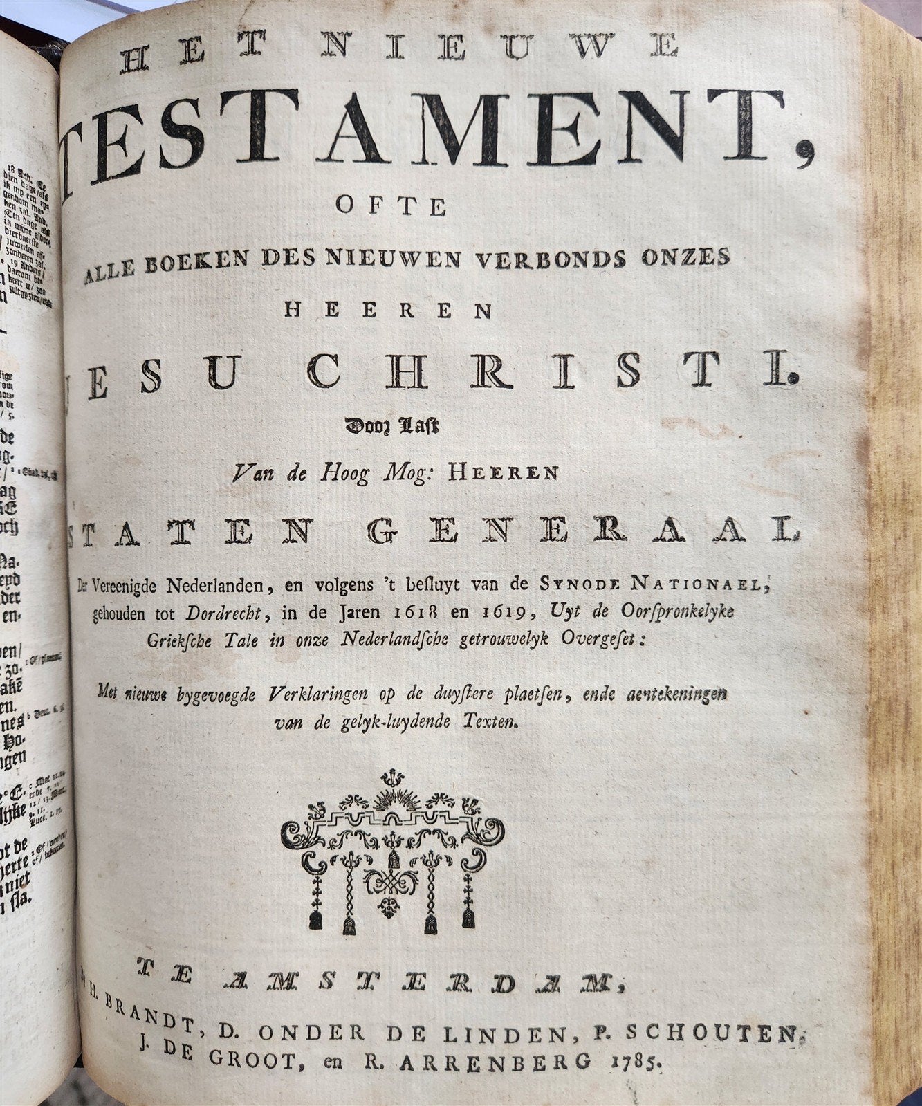 1786 BIBLE in DUTCH antique OLD & NEW TESTAMENT