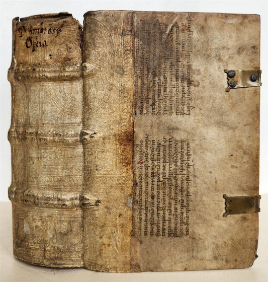 1506 POST-INCUNABULA ST.AMBROSE of MILAN antique OMNIA OPERA v. I