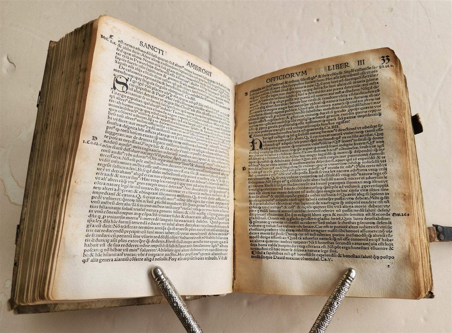 1506 POST-INCUNABULA ST.AMBROSE of MILAN antique OMNIA OPERA v. I