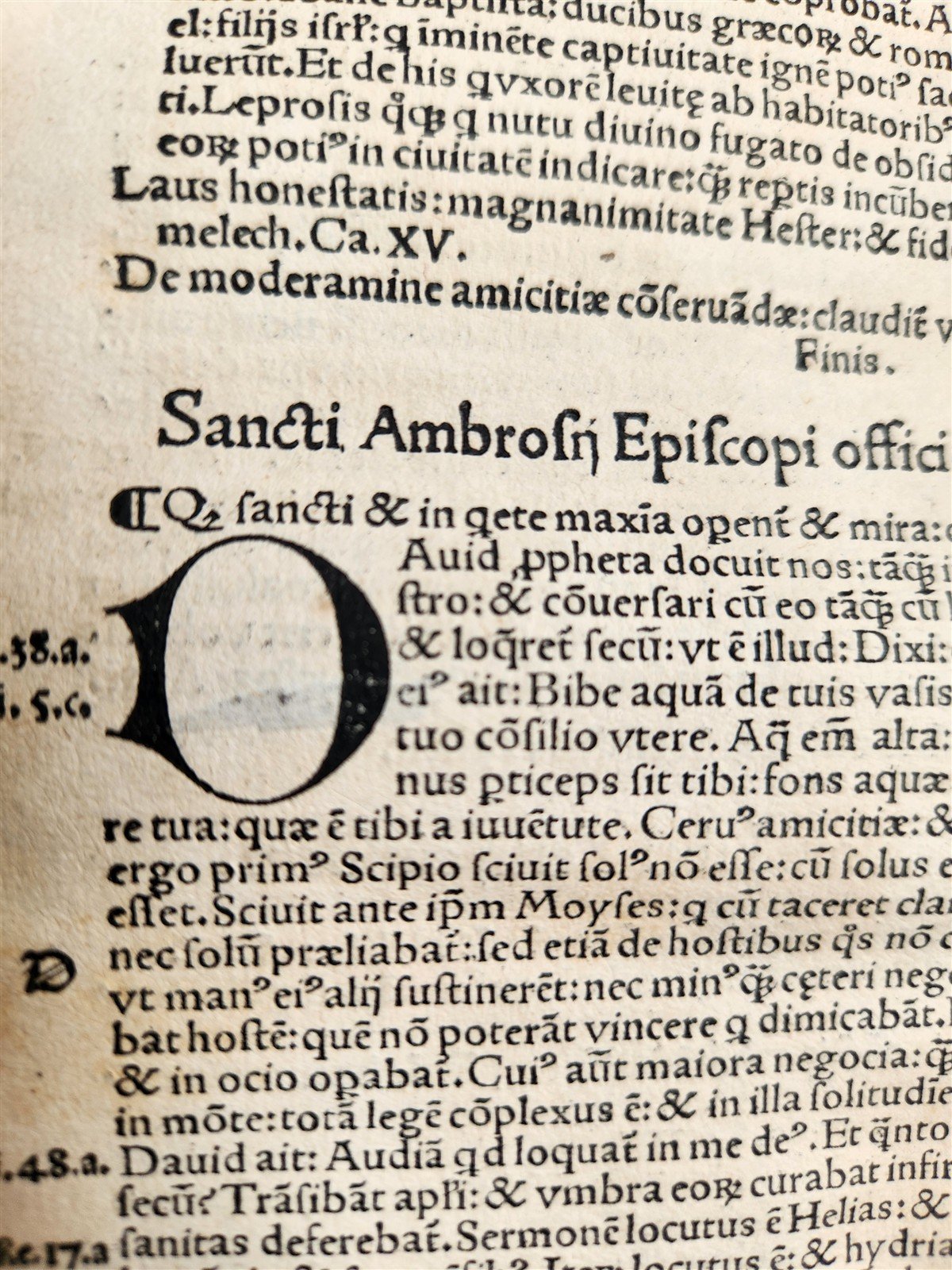 1506 POST-INCUNABULA ST.AMBROSE of MILAN antique OMNIA OPERA v. I