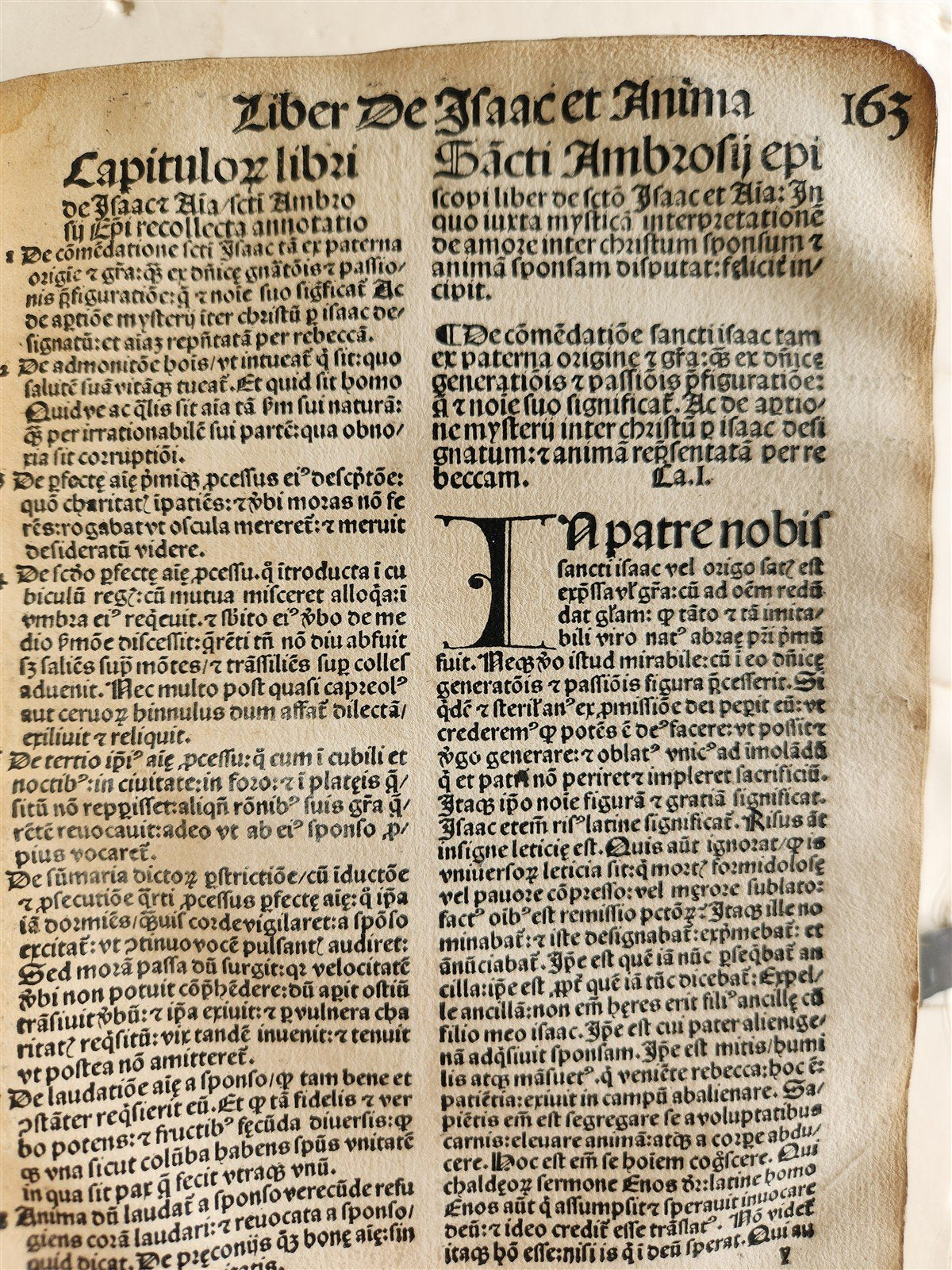 1506 POST-INCUNABULA ST.AMBROSE of MILAN antique OMNIA OPERA v. I
