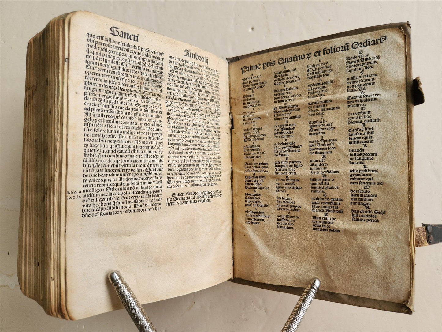 1506 POST-INCUNABULA ST.AMBROSE of MILAN antique OMNIA OPERA v. I