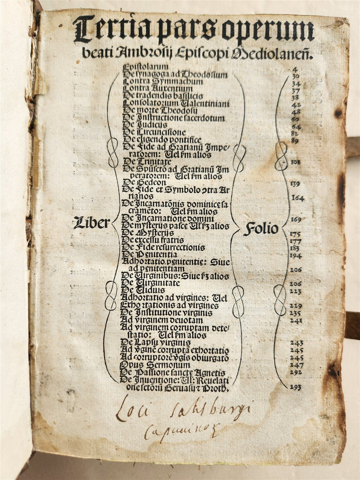 1506 POST-INCUNABULA ST.AMBROSE of MILAN antique OMNIA OPERA v. III