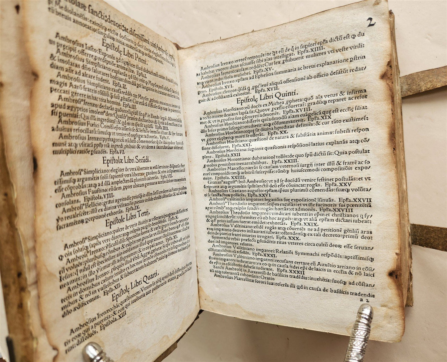 1506 POST-INCUNABULA ST.AMBROSE of MILAN antique OMNIA OPERA v. III