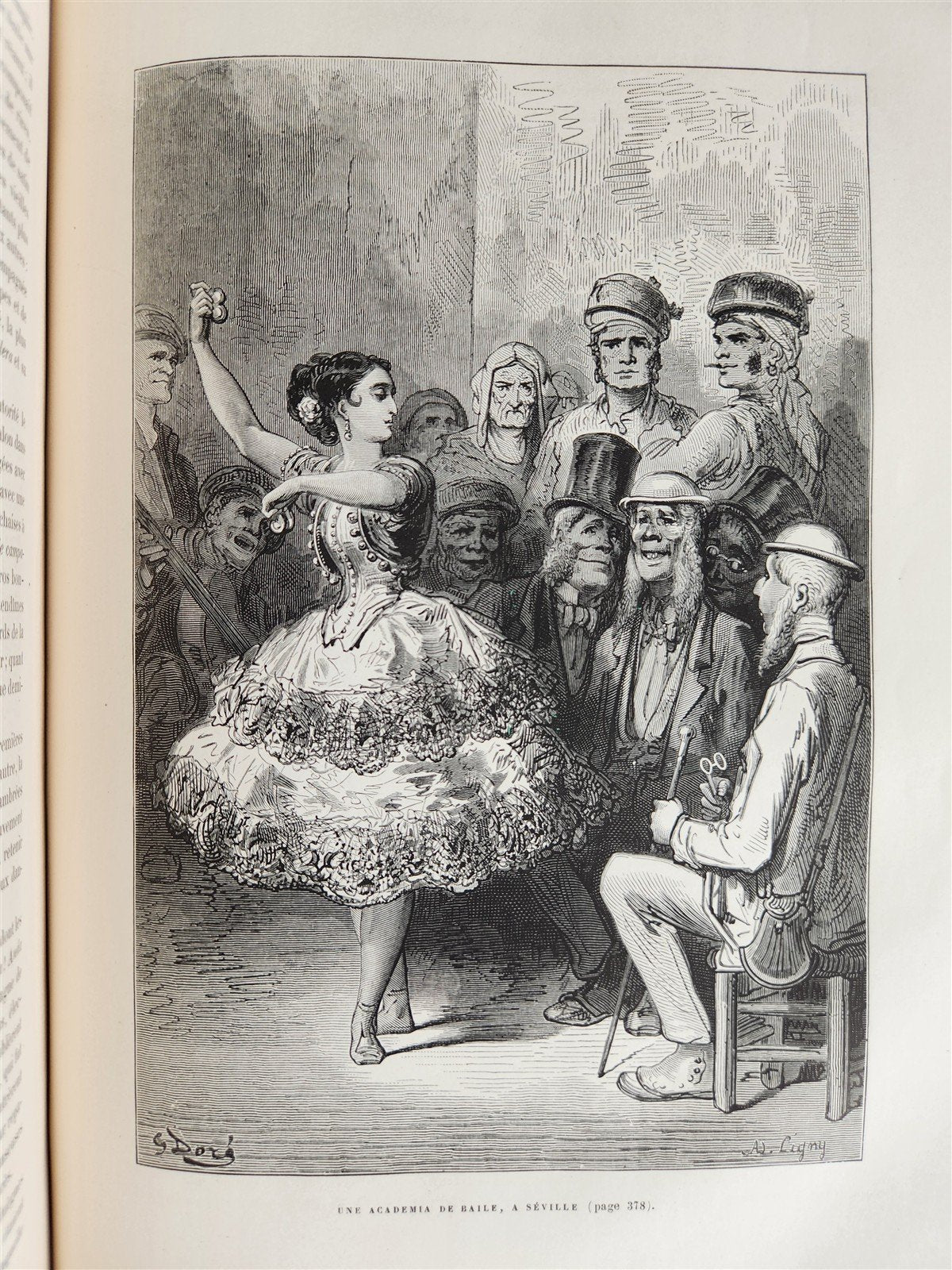 1874 L'ESPAGNE Illustrated by GUSTAVE DORE antique DESCRIPTION of SPAIN FOLIO