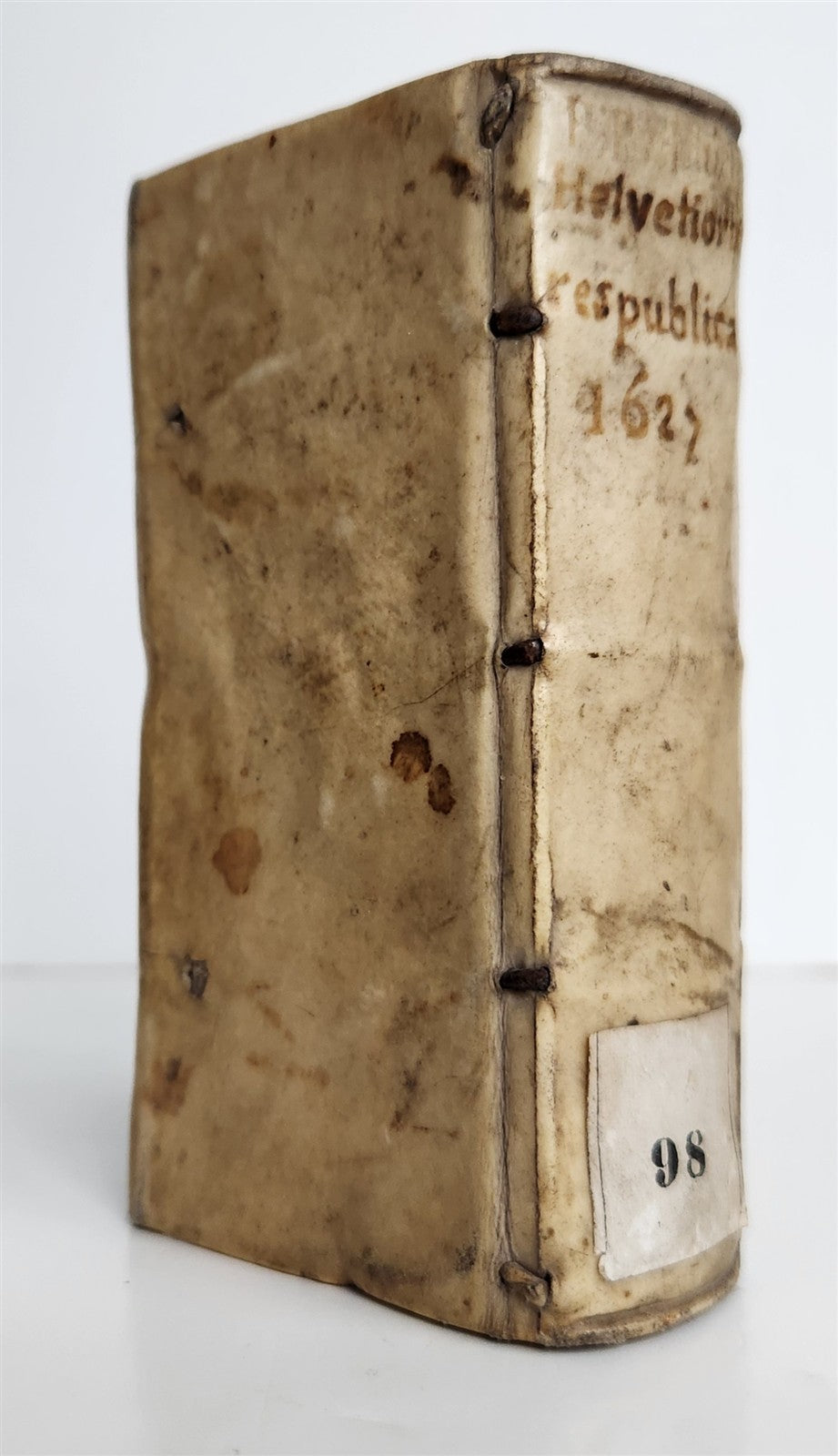 1627 SWITZERLAND history & travel guide Helvetiorum Respublica antique VELLUM