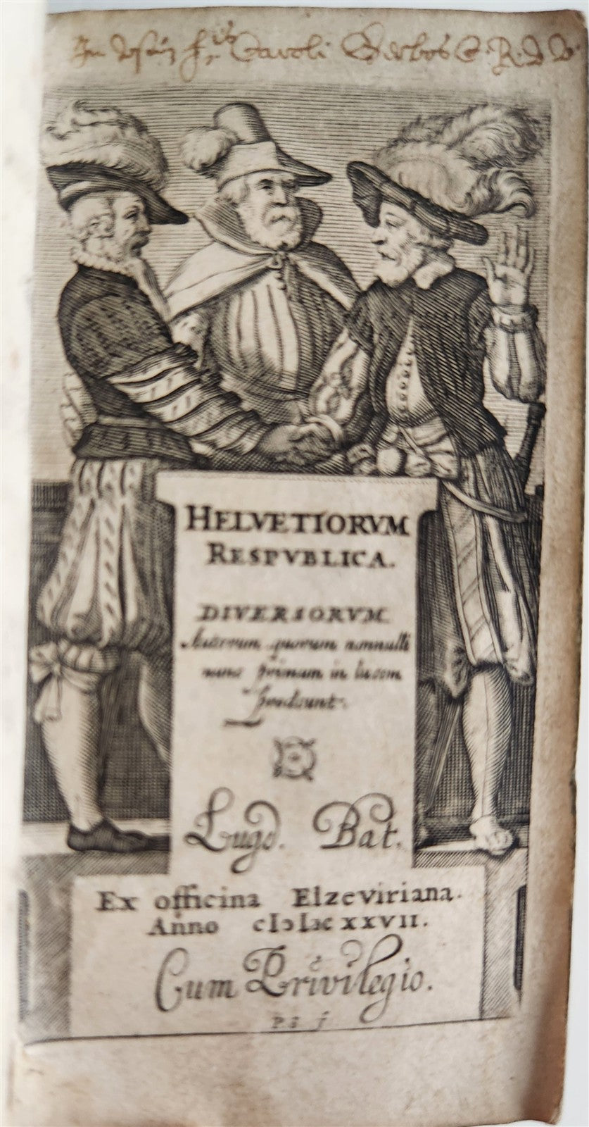 1627 SWITZERLAND history & travel guide Helvetiorum Respublica antique VELLUM