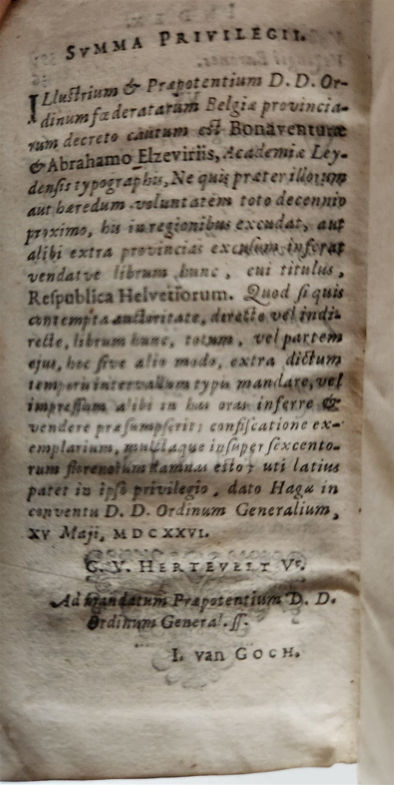 1627 SWITZERLAND history & travel guide Helvetiorum Respublica antique VELLUM