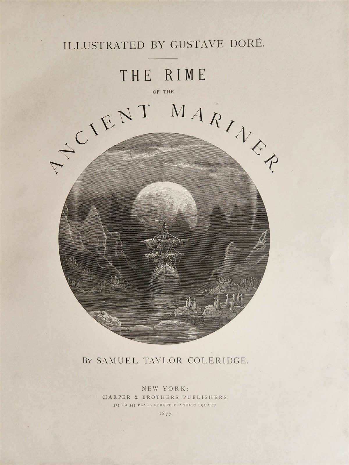 1877 The Rime of Ancient Mariner antique FOLIO Illustrated by GUSTAVE DORE